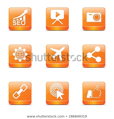 Stock photo: Seo Internet Sign Square Vector Orange Icon Design Set 1