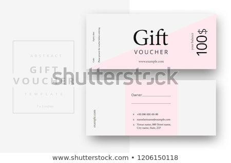 Foto stock: Abstract Gift Voucher Design Template