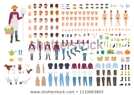 Stock foto: Set Of Farmers