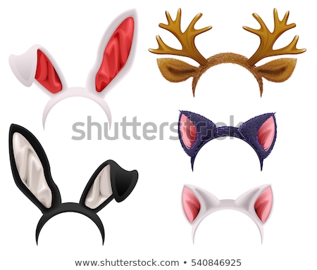 Stockfoto: Set Mask Cat Rabbit Deer Antler And Ears