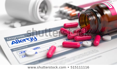 Foto stock: Diagnosis - Allergy Medicine Concept 3d Illustration