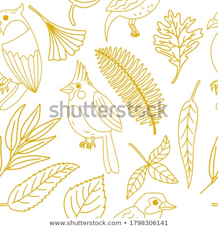 [[stock_photo]]: Abstract Garden Theme Line Drawing Shape Set