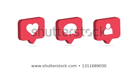 Foto d'archivio: Notifications Icon Like Speech Bubble Like Icon With Heart