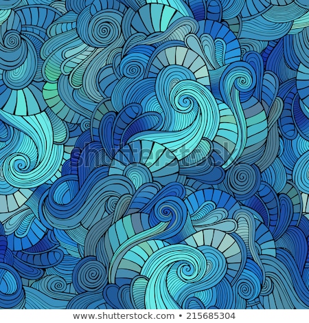 ストックフォト: Decorative Doodle Abstract Winter Curly Seamless Pattern