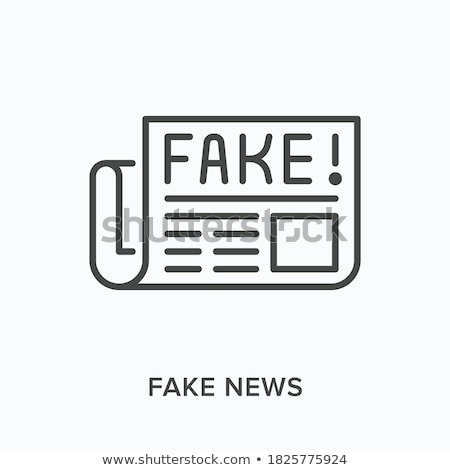 Foto stock: Fake Document Icon Vector Outline Illustration