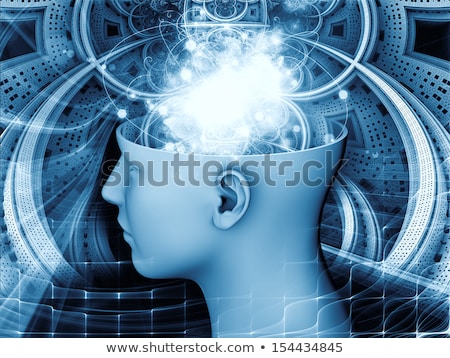 Stockfoto: Abstract Design Human Head And Symbolic