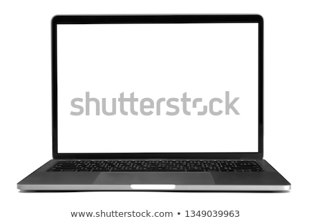 Foto d'archivio: Black Laptop Computers Isolated On White
