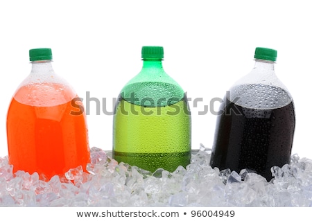Stock photo: Three Two Liter Soda Bottles Over White