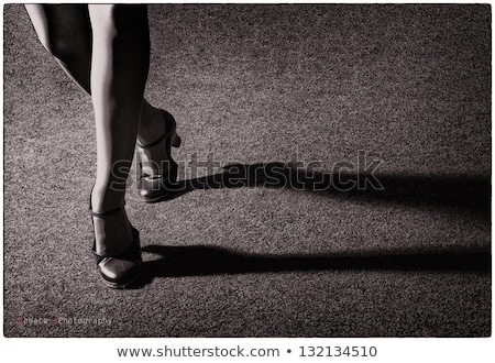 Stok fotoğraf: Old Fashion Photo Of A Woman With Shoes