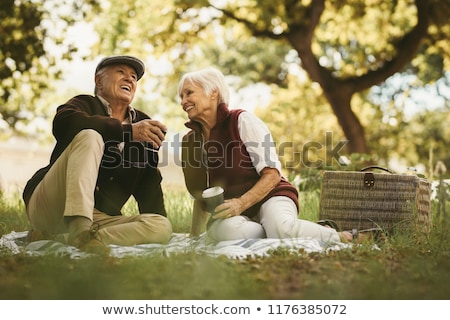 Сток-фото: Couple In Park Having Picnic