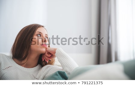 Foto stock: Tired Woman Thinking