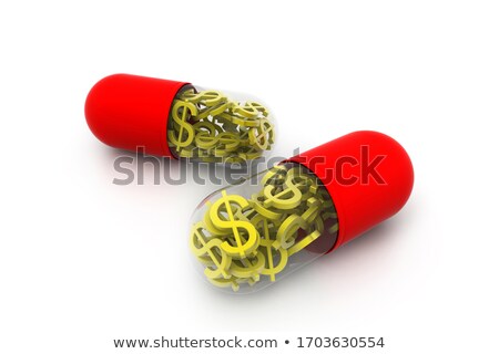 Stok fotoğraf: Gold Dollar Inside The Pill