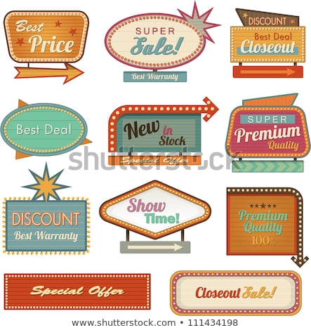 Retro Sign Elements Foto stock © hugolacasse