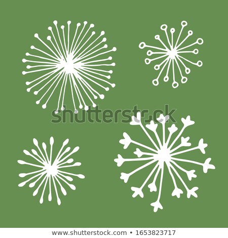 Foto d'archivio: Abstract Green Floral Background With Round Vector Pattern