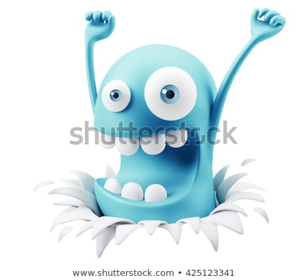 Stockfoto: Funny Character Surprised And Happy