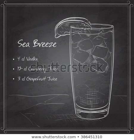 Stock fotó: Cocktail Sea Breeze On Black Board