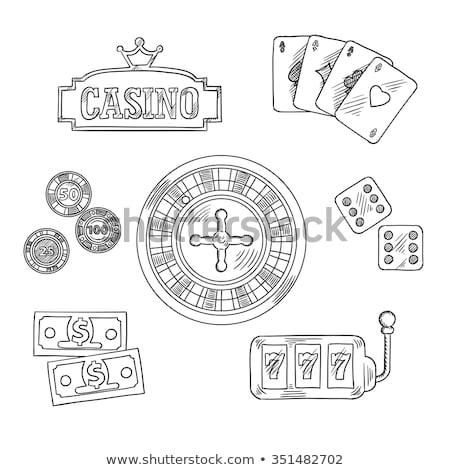 Stock fotó: Slot Machine Sketch Icon