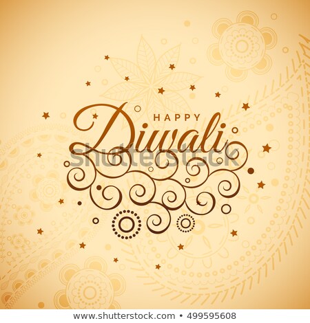Stock photo: Amazing Diwali Background With Floral Decoration