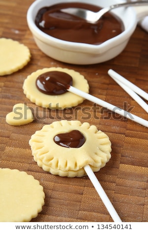 Stockfoto: Homemade Shortbread Cookies On Stick