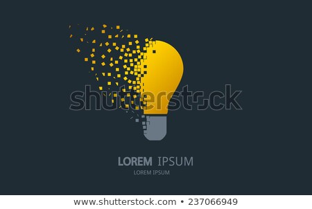 Stok fotoğraf: Light Bulb Atom Illustration