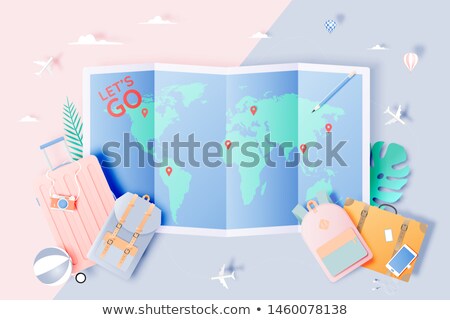 Stock photo: Travel Around The World - Colorful Flat Design Style Illustration