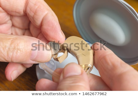 Stock foto: Hearing Aid And Battery