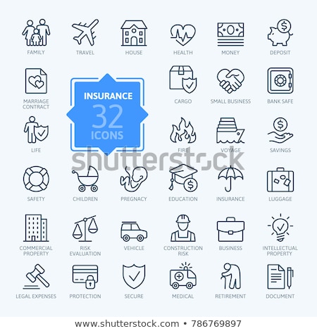 Stock fotó: Safety Bag Icon Vector Outline Illustration