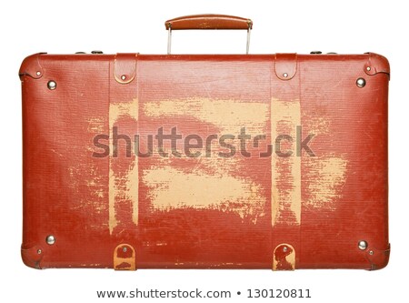 Vintage Red And White Suitcase [[stock_photo]] © donatas1205