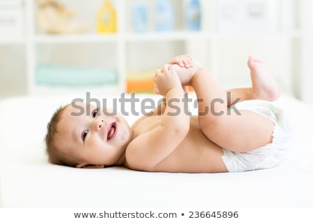 Stock photo: Beautiful Baby With Diaper