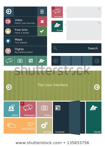 Flat Icon For Blue Accordion Stock photo © graphit