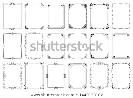 Stok fotoğraf: Floral Frame And Border Ornaments