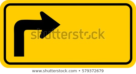 Stock fotó: Sign Sharp Turn To Right