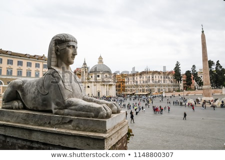Stockfoto: Piazza Del Popolo And Flaminio Obelisk In Rome Italy