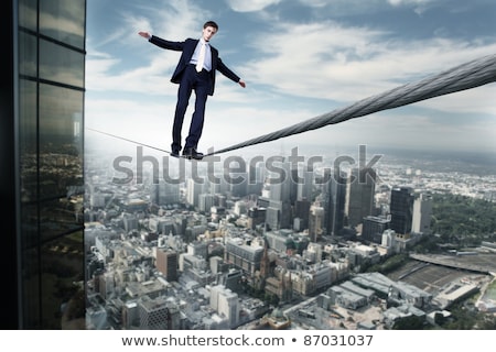 [[stock_photo]]: Business Man Balance Walk