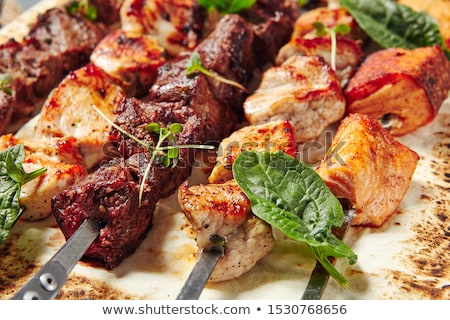 Foto stock: Chicken Shish Kebabs