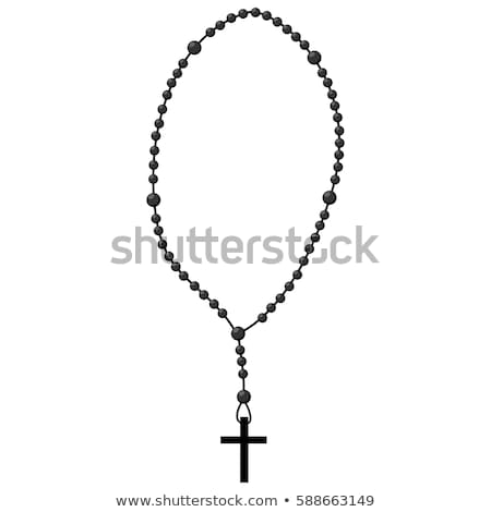 Stockfoto: Christian Cross Necklace On Holy Bible