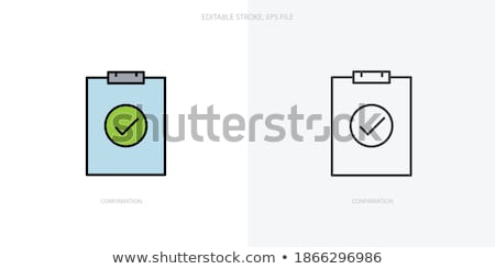 Stock fotó: Completed Tasks Icon Business Concept Flat Design