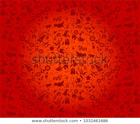 Stok fotoğraf: Russia Football Symbol Isolated On Red Backdrop