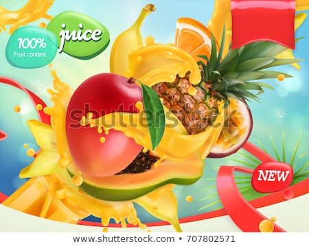 Foto stock: Fresh Tropical Mix Fruit Juice