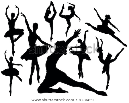 Stockfoto: Ballet Dancer Silhouette Set