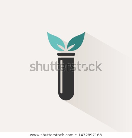 Stock fotó: Lab Plant Color Icon With Shadow On A Beige Background