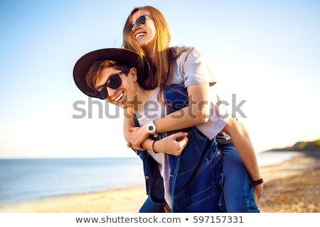 Stock photo: Embracing People In Love And Summer Season City