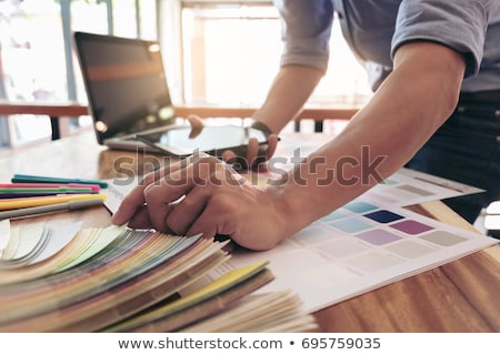 Stock fotó: Color Samples Color Swatch Samples Draw Architecture Graphic