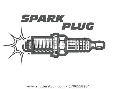 Foto stock: Spark Plug Monochrome Icon Motor Vehicle Ignition Spark Plug E