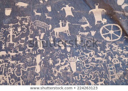 Newspaper Rock Petroglyphs Imagine de stoc © pedrosala