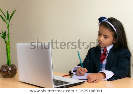 [[stock_photo]]: Cute Girl At Homework