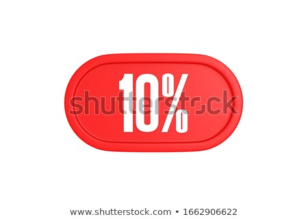 Сток-фото: 10 Percentages Discount 3d Red Circle Label