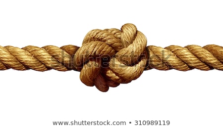 Сток-фото: Ship Rope And Knot Isolated On White Background