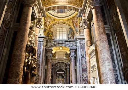 ストックフォト: Vatican Ceiling Inside Dome Saint Peters Basilica Rome Italy