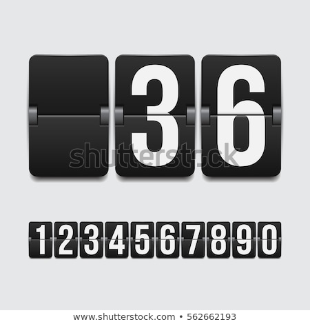 Сток-фото: Set Of Numbers For Mechanical Scoreboard